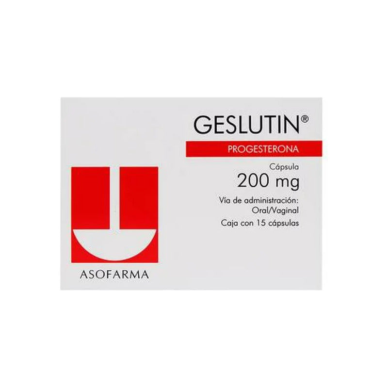 Geslutin Progesterona 200mg 15 Cápsulas
