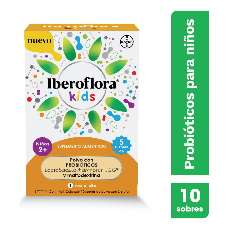 Iberoflora Kids Probióticos Para Niños Con Maltodextrina Sin Sabor