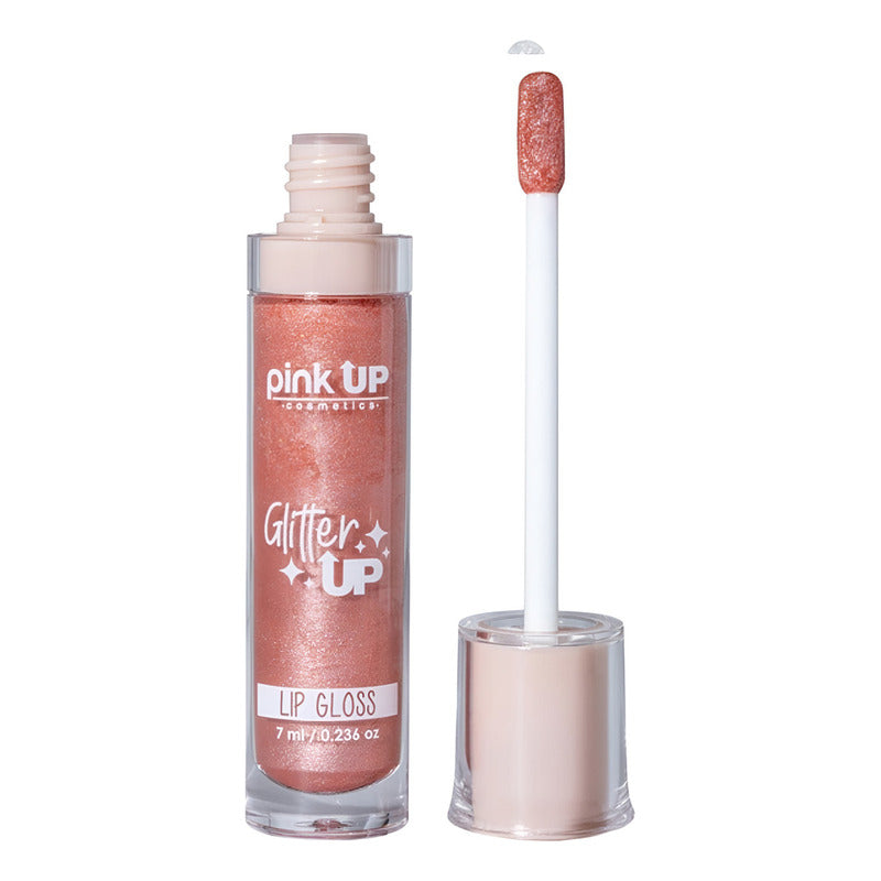 Lip Gloss Hidratante Con Brillos Glitter Up Pink Up Color 02 Estellar