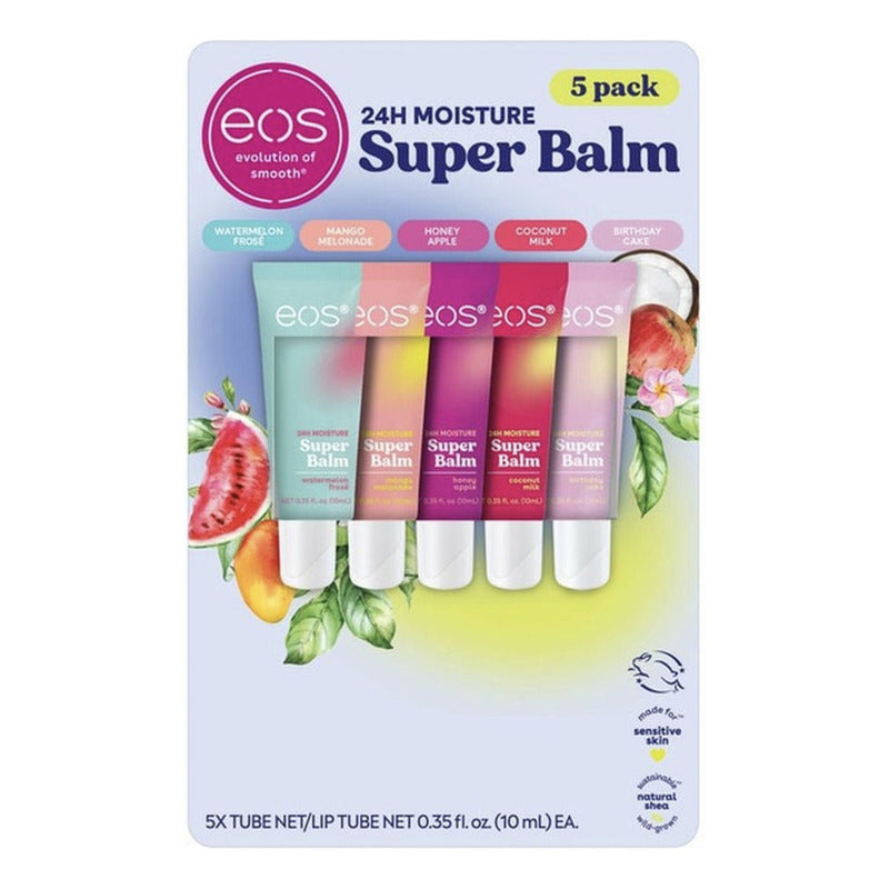 Eos Bálsamo Super Balm 24 Hrs Moisture 5 Pack (10ml C/u)
