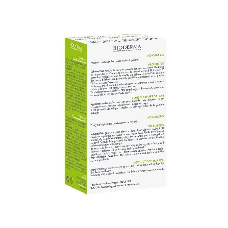 Bioderma Sebium Pain Barra Dermolimpiadora 100g Todo Tipo De Piel