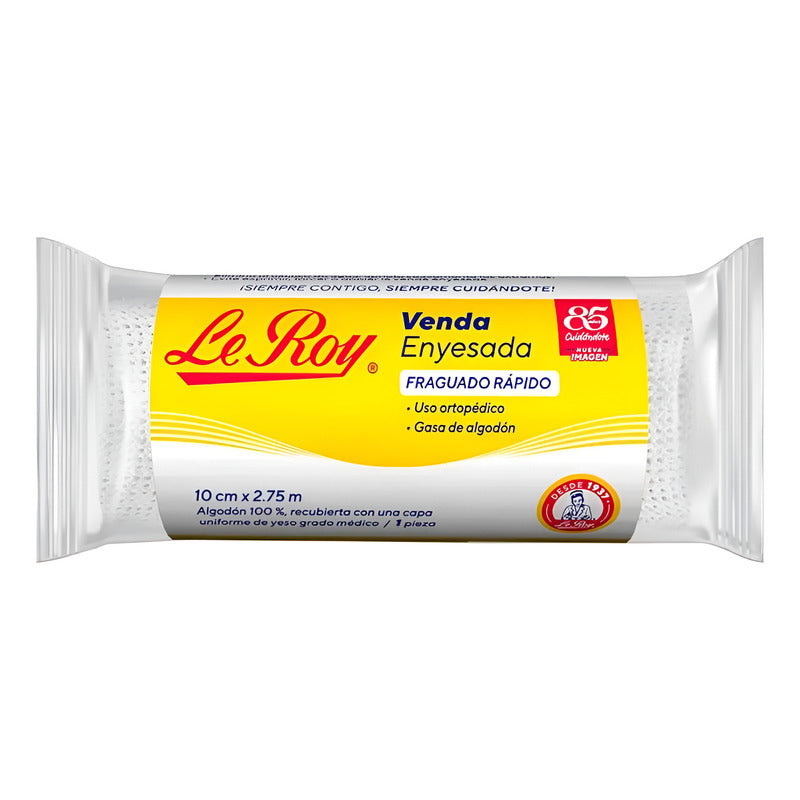 Venda Enyesada Fraguado Rápido 10cm X 2.75m Blanco