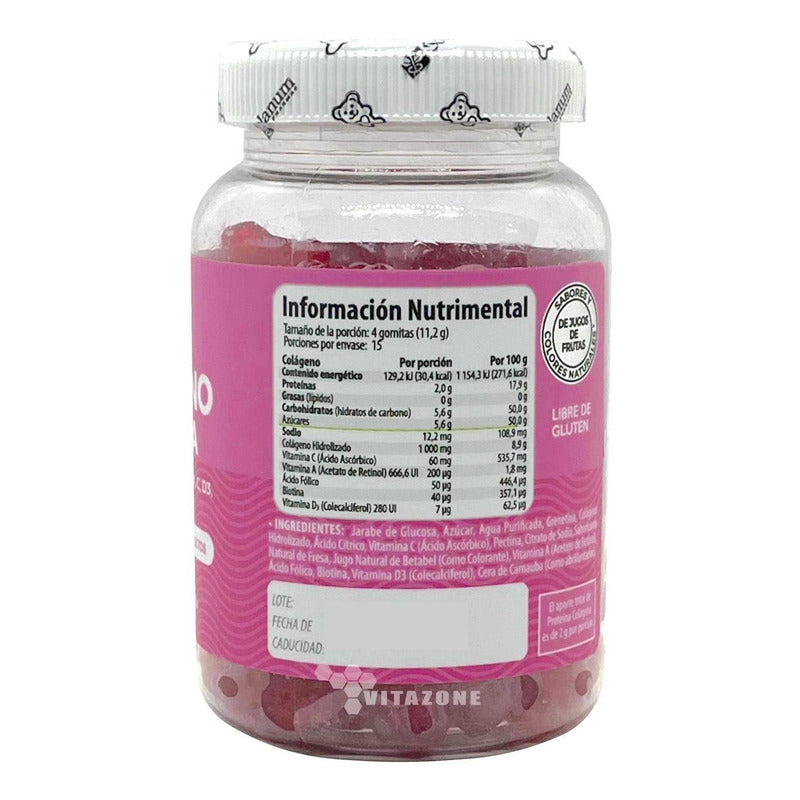 Belabear Colágeno + Biotina 60 Gomitas Fresa