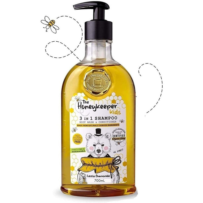Shampoo Para Bebes Y Niños Miel Organica Y Manzanilla 700 Ml The Honeykeeper