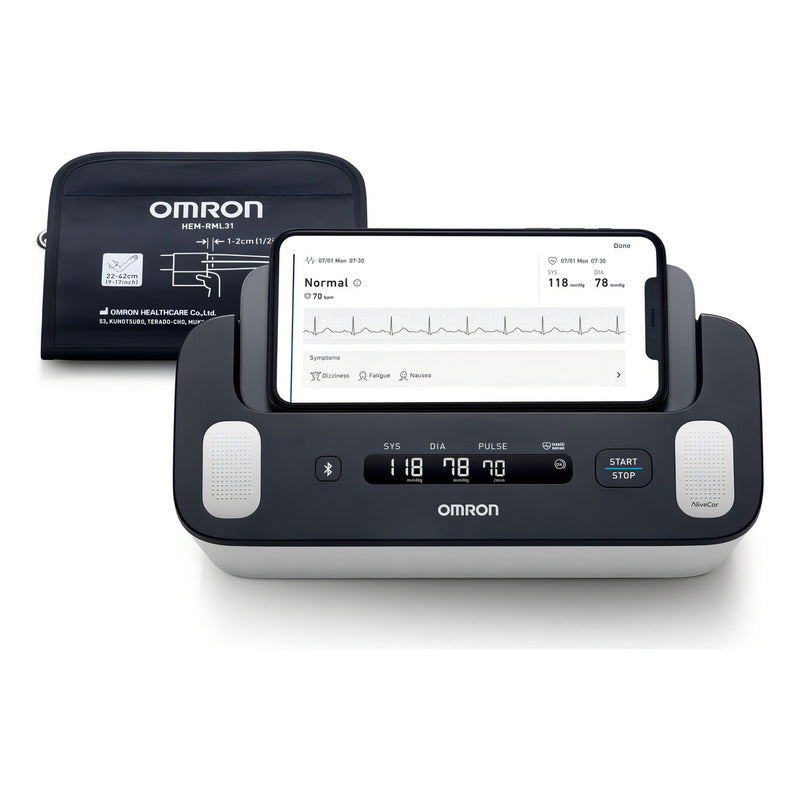 Tensiómetro Digital De Brazo Omron Complete Hem-7530t Ecg Color Negro