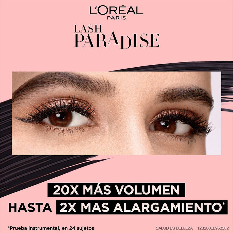 Máscara De Pestañas L'oréal Paris Voluminous Lash Paradise 8.281ml 8g Color Black 1 Unidad
