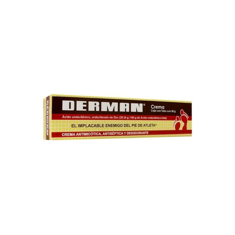 Derman Crema Antimicótica Antiséptica Y Desodorante Pies 50g