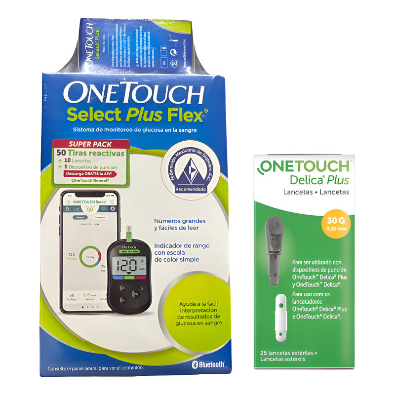 Kit 50 Tiras One Touch +35 Lancetas+lancetador+glucometro Negro