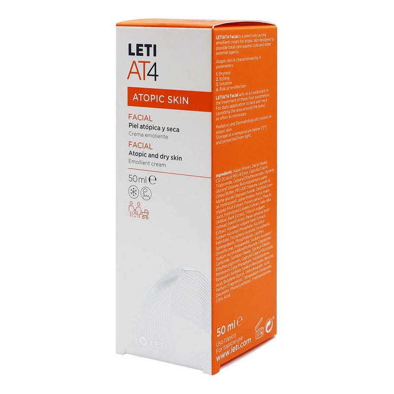 Leti At4 Facial Piel Atópica Y Seca 50ml  Atópica