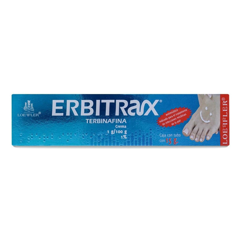 Erbitrax Terbinafina 1% Crema Antimicótica Tubo Con 15 G