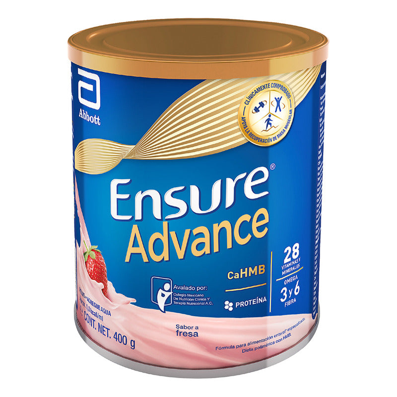 Alimentación Especializada Ensure Advance Polvo Lata Sabor Fresa 400g