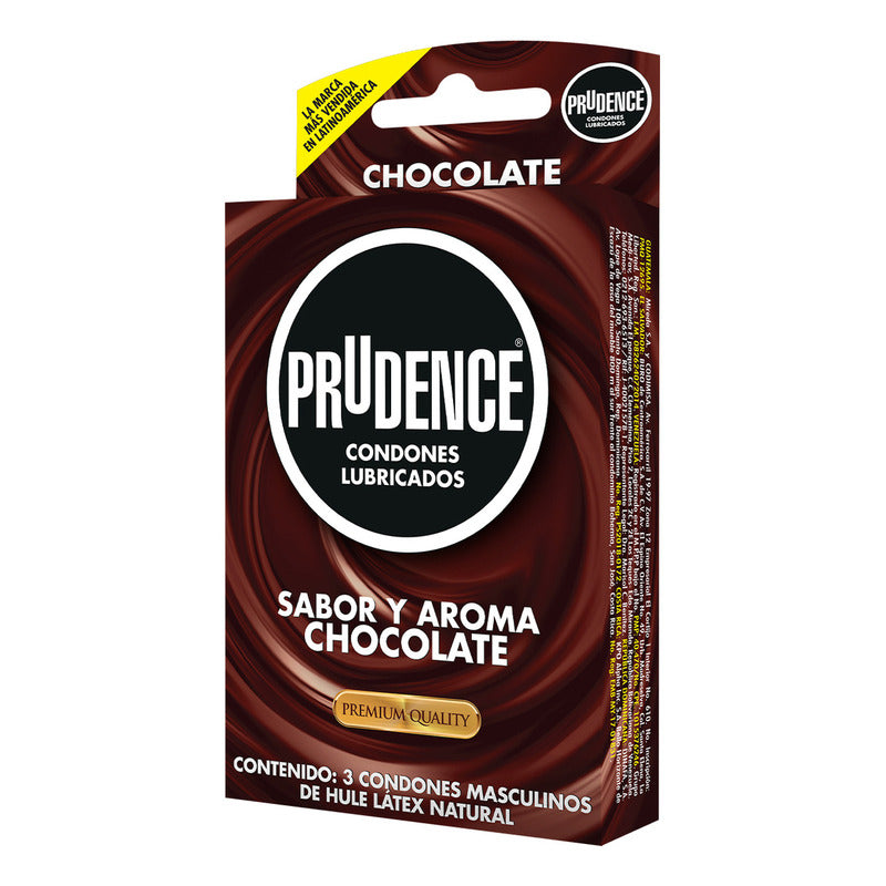 Condones De Látex Prudence Sabor Y Aroma Chocolate 3 Condones