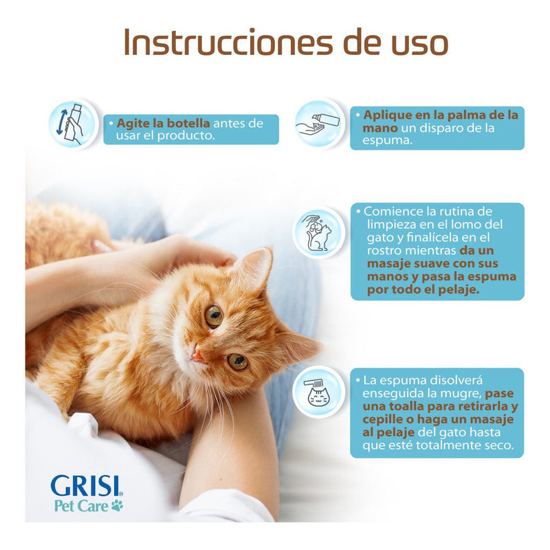 Foam De Limpieza En Seco Gato Consentido 150ml Fragancia Argan