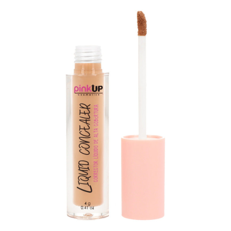 Pink Up Pklc200 Corrector De Larga Duración, No Se Cuartea, Hidrata 4 Ml Beige Unidad