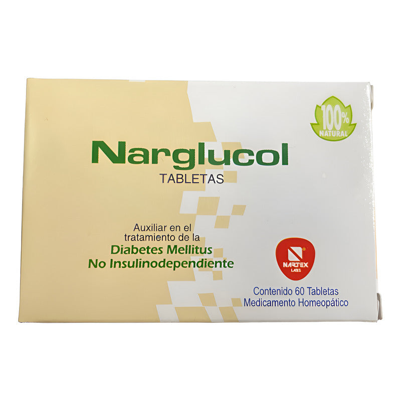 Narglucol Auxiliar Tratamiento Diabetes Mellitus 60 Tabletas - Sin Sabor