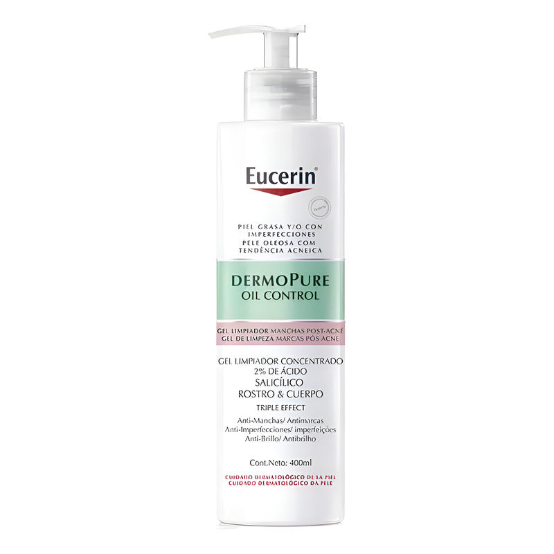 Gel Limpiador Dermopure Oil Control Eucerin 400ml Grasa Día/noche