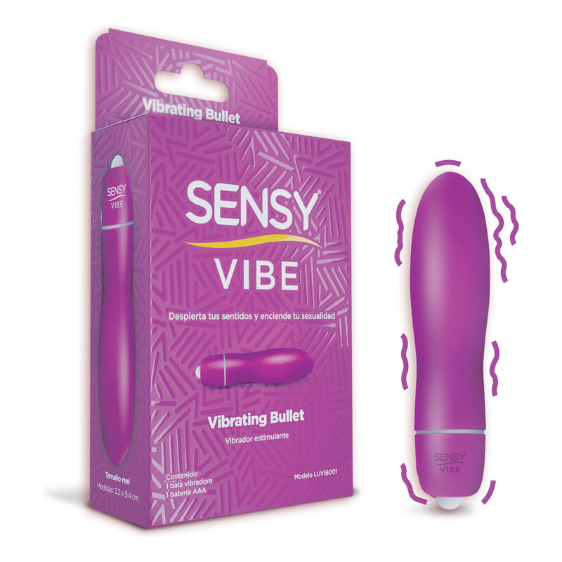 Sensy Vibe Vibrador Estimulante Intimo Discreto + Lubricante Color Morado