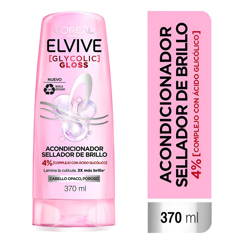 Acondicionador Loreal Elvive Glycolic Gloss 370ml
