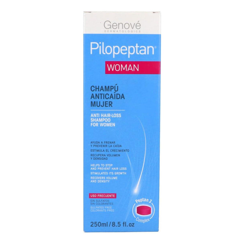 Genové Pilopeptan Woman Champú Shampoo Anticaída 250 Ml Fortalece Y Estimula El Crecimiento Capilar Femenino