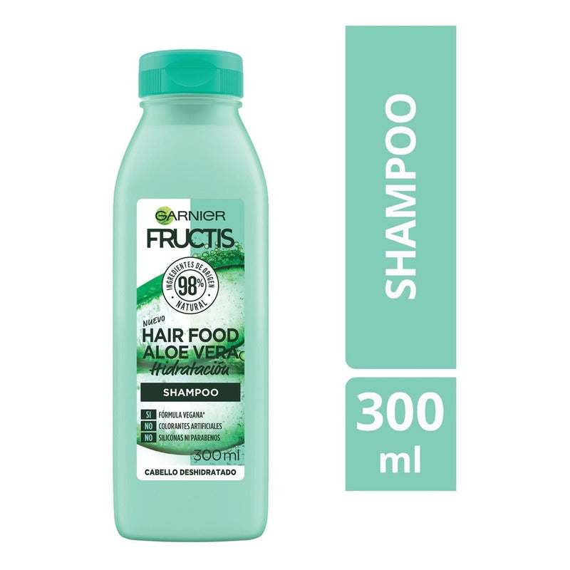 Shampoo Fructis Hair Food Aloe Vera Hidratación 300ml
