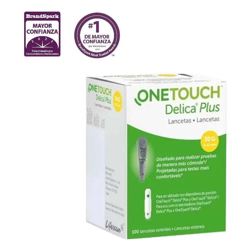 One Touch Delica Plus 100 Lancetas Gris Oscuro