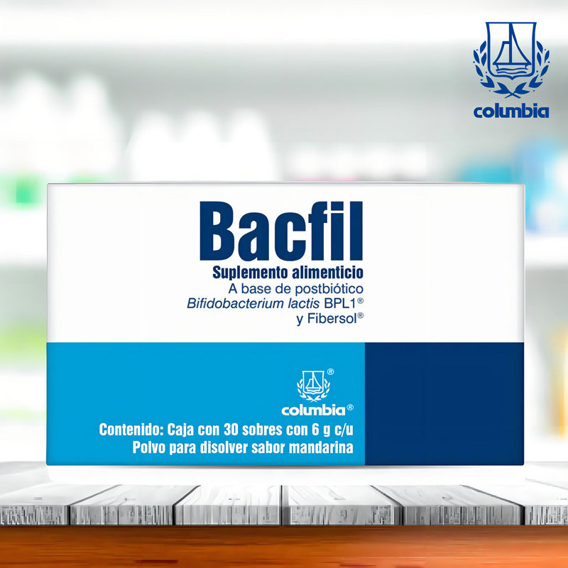 Bacfil Polvo Sabor Mandarina 30 Sobres Antiaterom