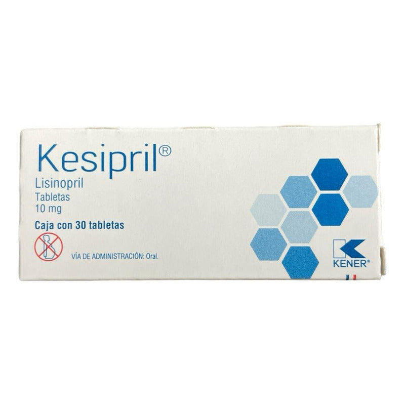 Kesipril Lisinopril Tabletas 10mg Caja Con 30 Tabletas