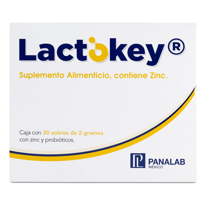Lactokey Suplemento Zinc Y Probióticos Caja 30 Sobres De 2g