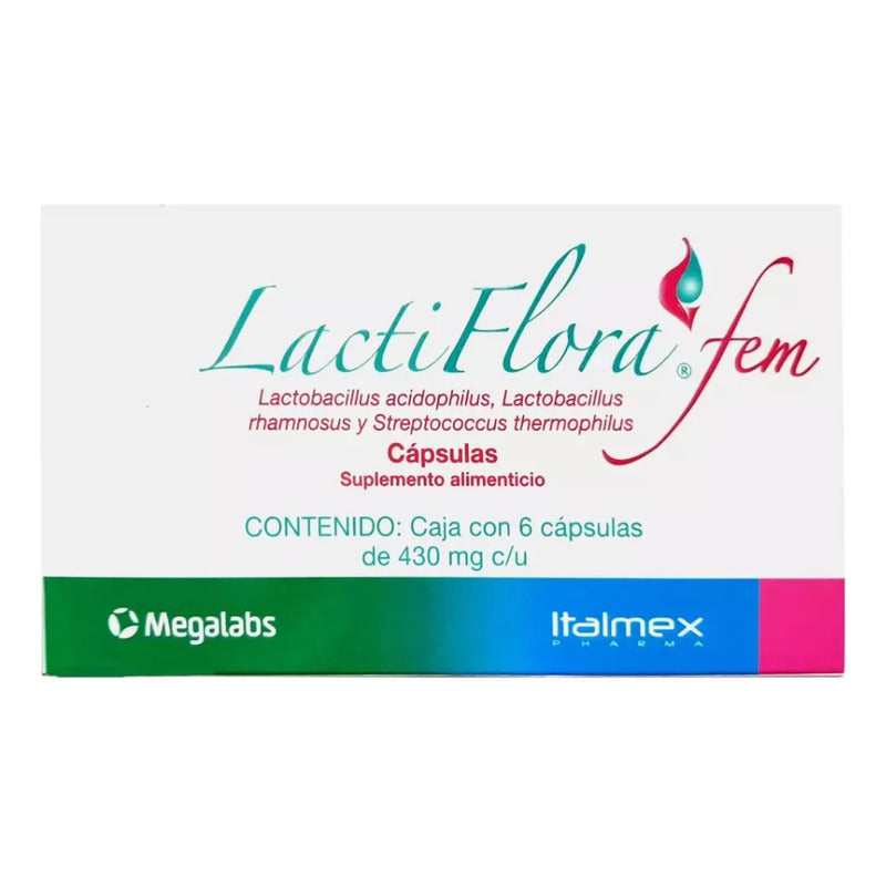 Lactiflora Fem 430 Mg Caja Con 6 Cápsulas