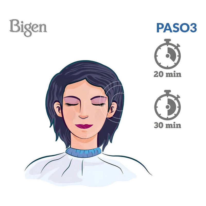 Tinte Bigen Polvo Negro Natural 58 Permanente Sin Amoníaco Cabello 58 Negro Natural