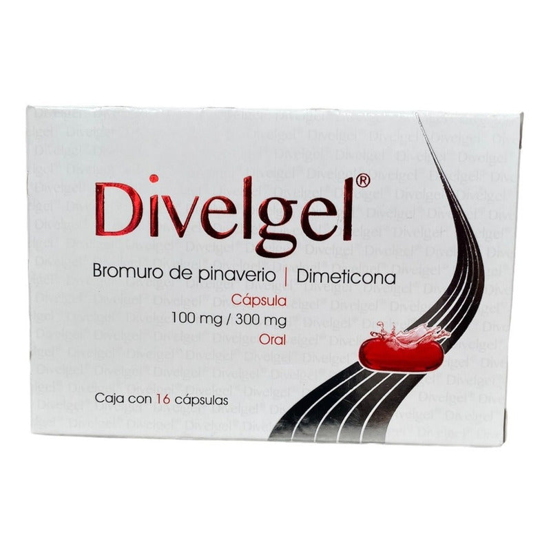 Divelgel Bromuro De Pinaverio Dimeticona 100/300mg 16 Caps