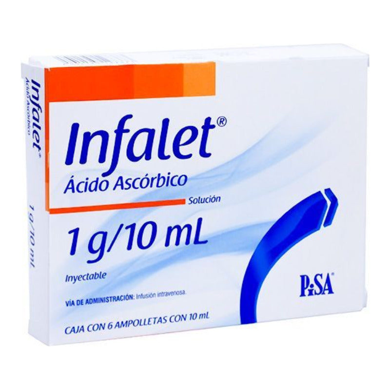 Infalet Ácido Ascórbico 1g/10ml Caja Con 6amp
