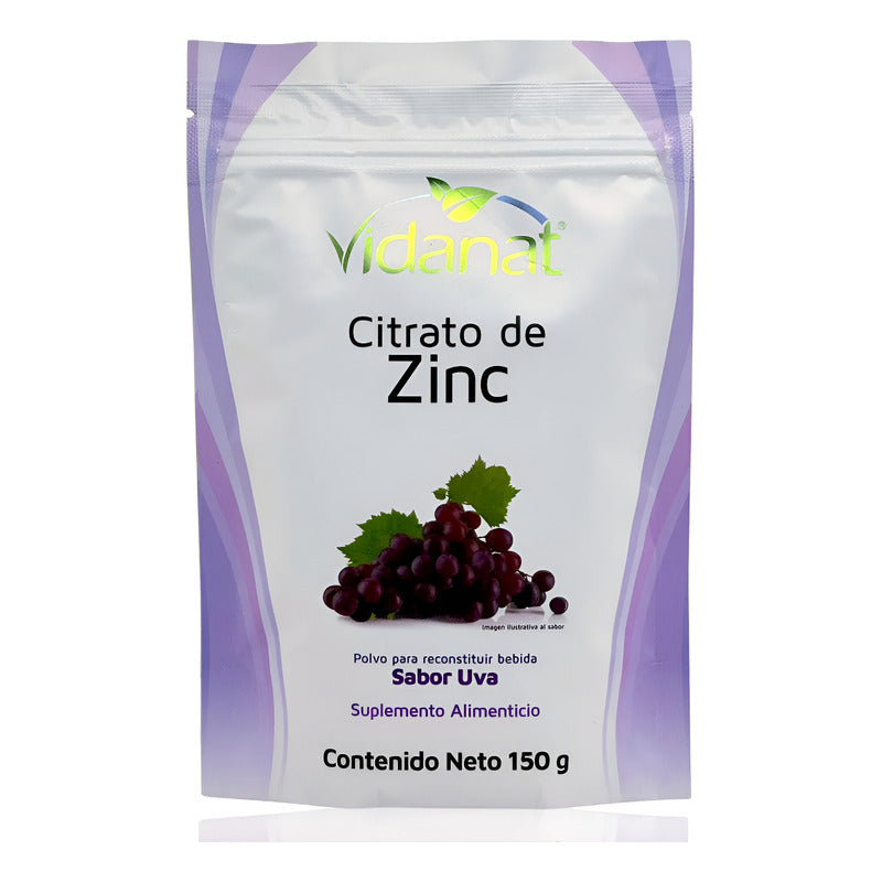 Super Promo Caducidad Vidanat Citrato De Zinc Sabor Uva 150g Uva