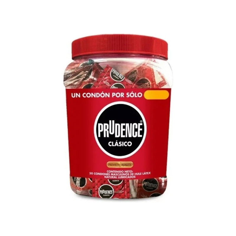Prudence Clasico Vitrolero Preservativo 50 Piezas