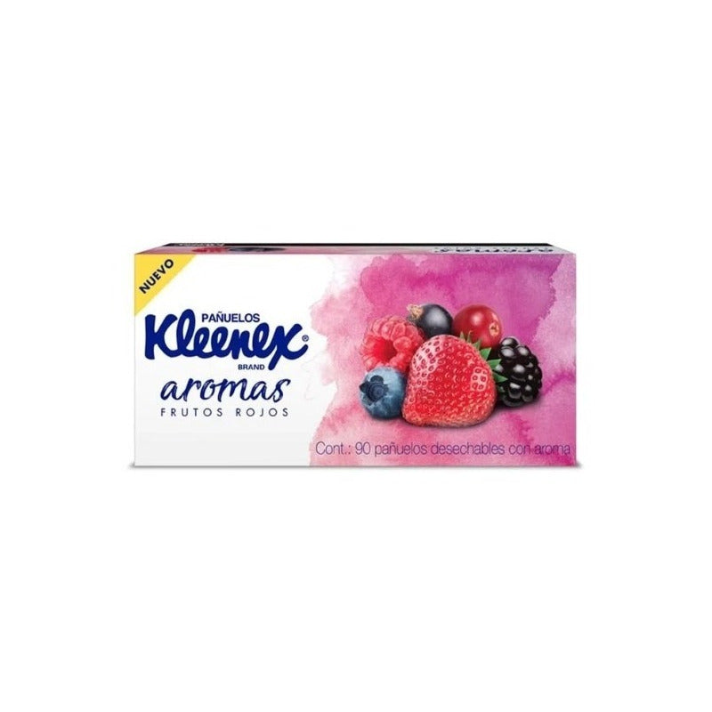Pañuelos Faciales Kleenex Aromas Frutos Rojos 90 Pañuelos