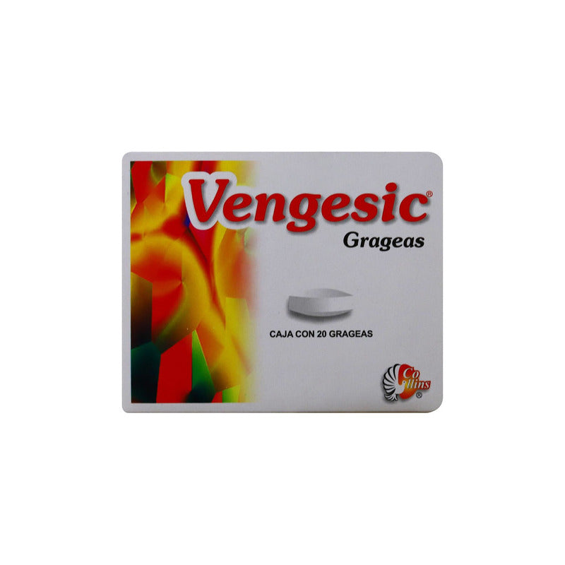 Vengesic Grageas 0,5 Mg/100 Mg/200 Mg, 20 Grageas - Productos Farmacéuticos Collins, S.a. De C.v.