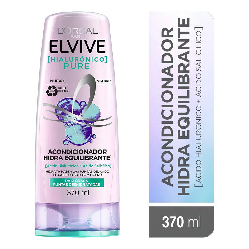 Acondicionador Elvive Hialurónico Pure 370 Ml