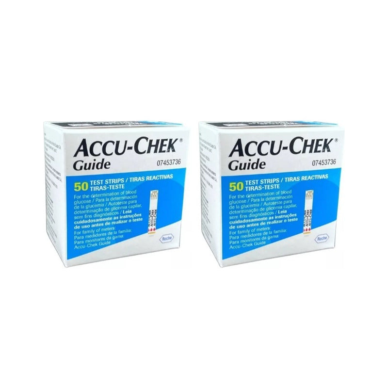 Accu Check Guide Tiras Reactivas De Glucosa 100 Pzas