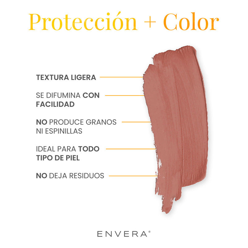 Protector Solar Facial Envera 10g Barra Peachy Fps 50+