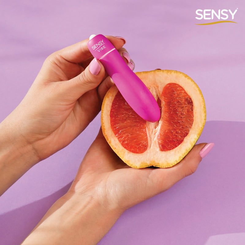 Sensy Vibe Vibrador Estimulante Intimo Discreto + Lubricante Color Morado