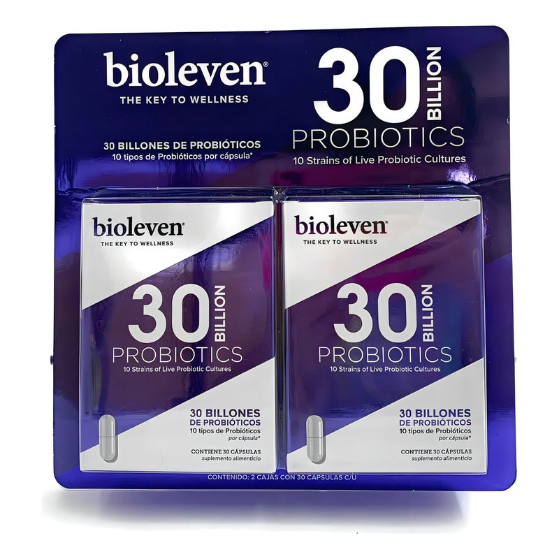 Bioleven Probióticos 60 Capsulas 30 Billones De Probioticos Sabor Sin Sabor