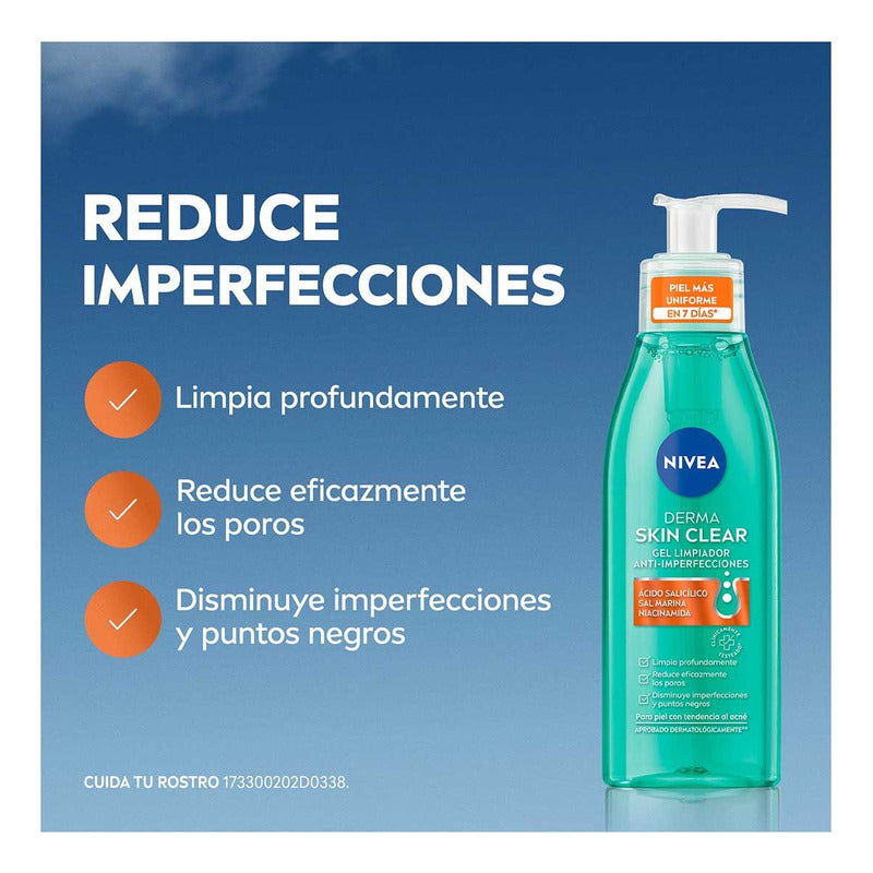 Gel Limpiador Anti-imperfecciones Derma Skin 150ml - Con Tendencia Al Acné - Día/noche