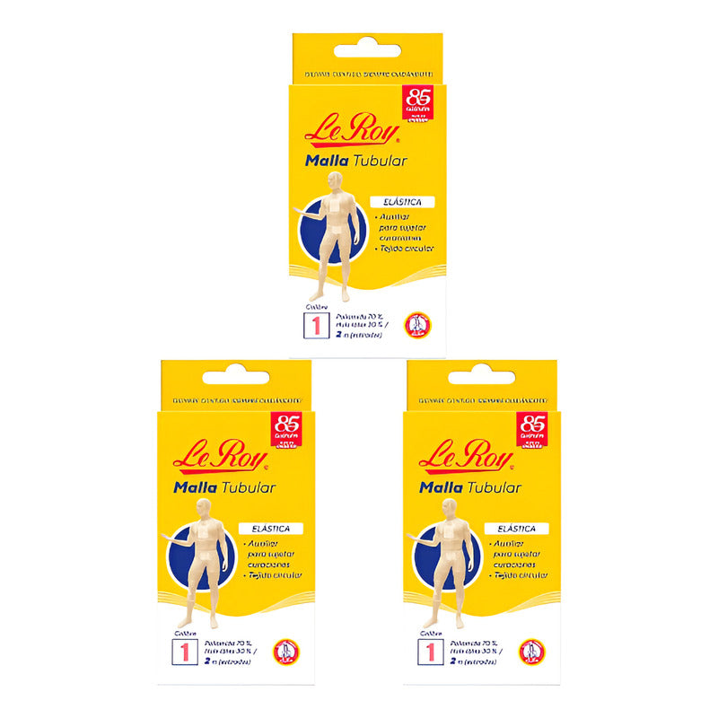 Pack 3 Le Roy Venda De Malla Tubular 2m Calibre 1