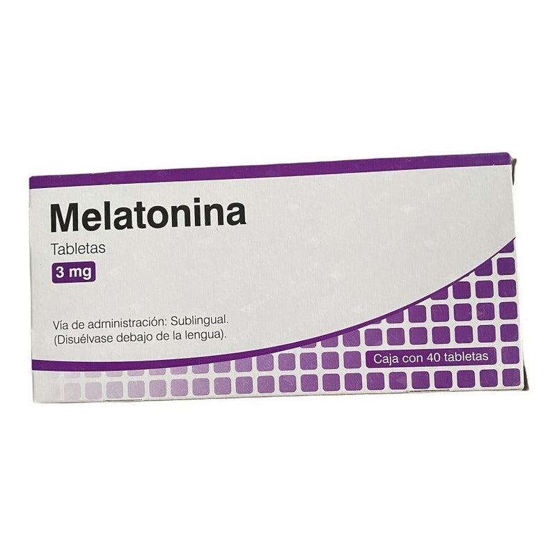 Melatonina Valeant 3 Mg 40 Tabs Sublingual Sabor Sin Sabor
