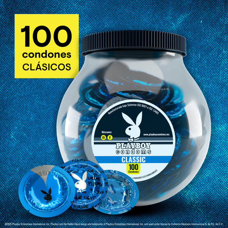 Playboy Vitrolero Classic Con 100 Condones Lubricados