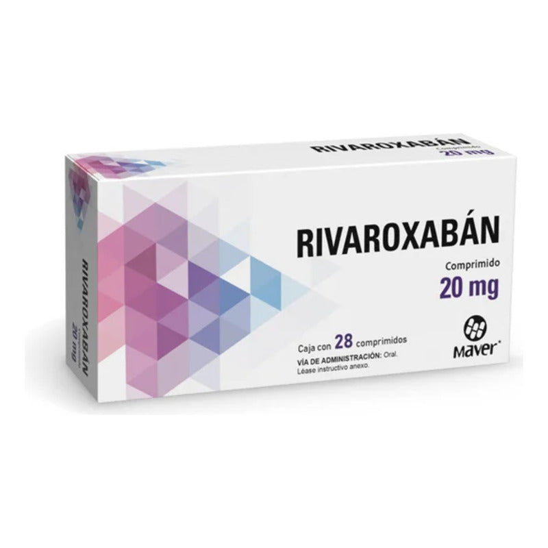Rivaroxabán Maver 20mg Con 28 Comprimidos