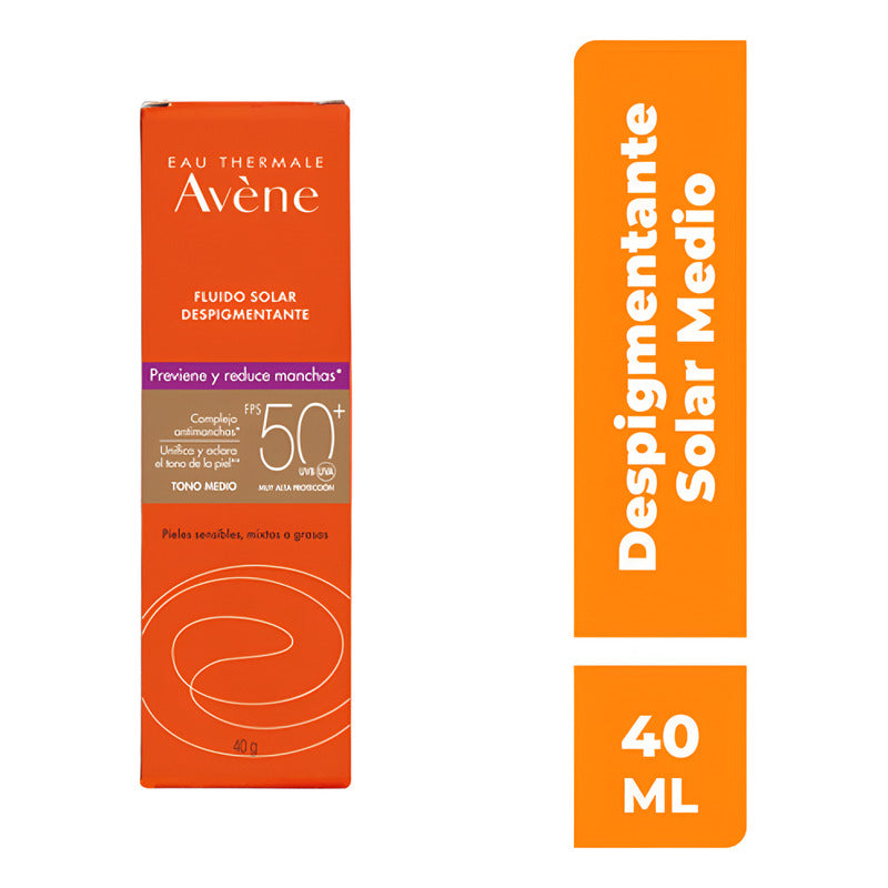 Avéne Fluido Solar Despigmentante 50fps Tono Medio 40g