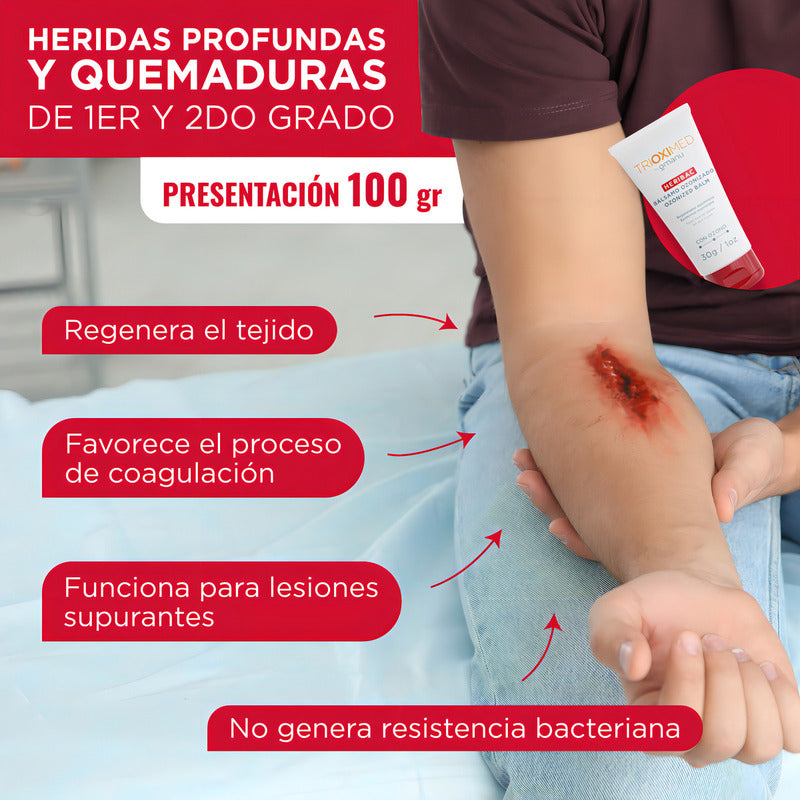 Heribac Bálsamo Ozonizado 100 G - Trioximed By Omanu