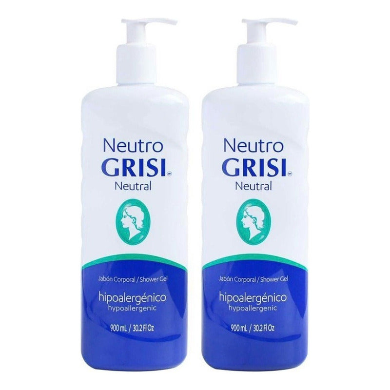 Jabón Corporal Hipoalergenico Grisi Neutro 2 Pzas De 900 Ml