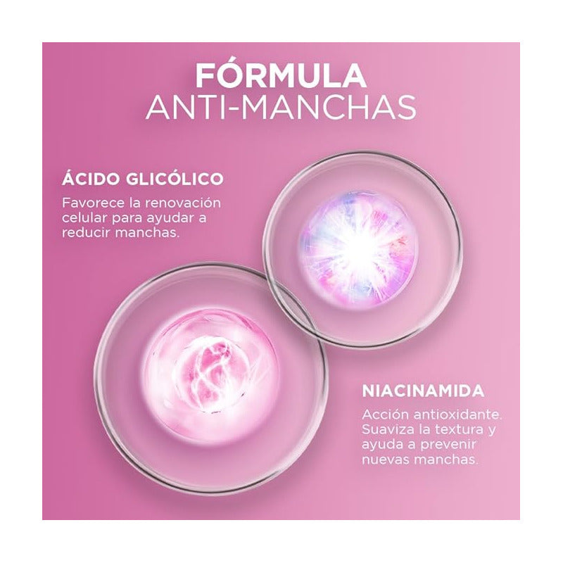 L'oréal Paris Glycolic Bright Gel De Limpieza Profunda Anti Manchas, Con Ácido Glicólico Y Niacinamida, Reduce Y Previene Todo Tipo De Manchas, 150 Ml.